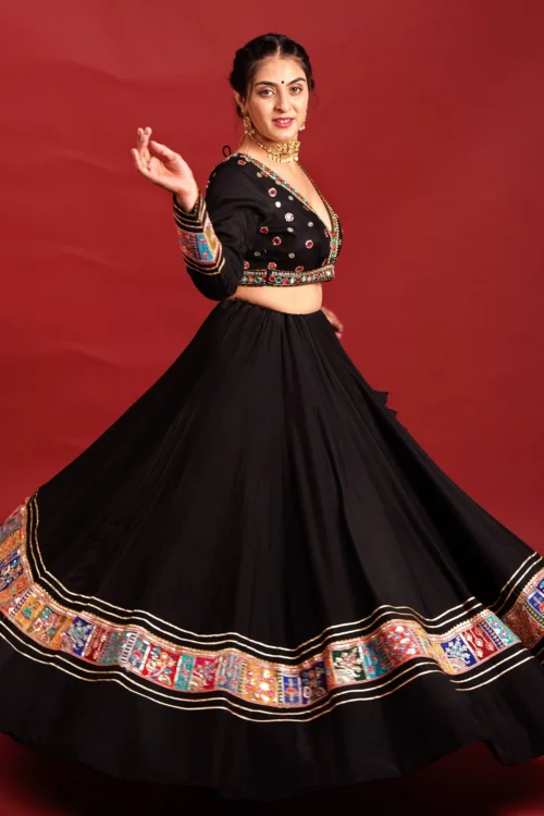 Black Premium Navratri Chaniya Choli With Stunning Dupatta – Palkhi Fashion