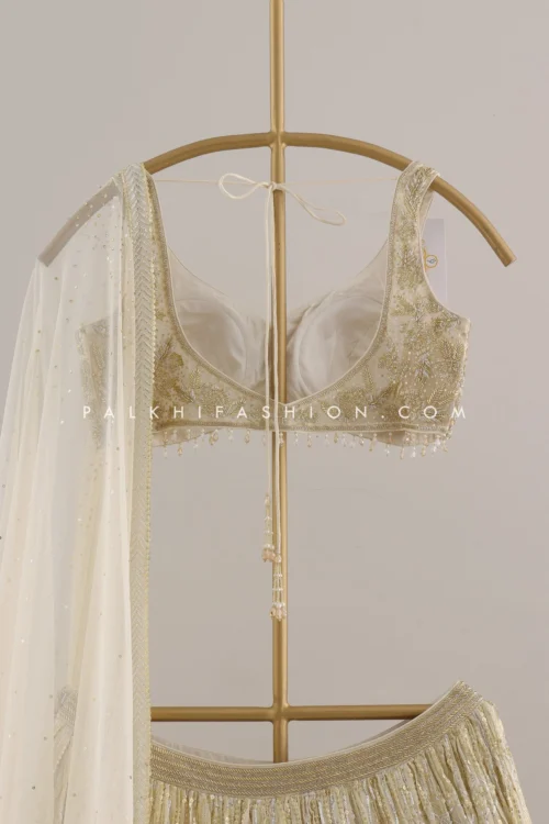 A Touch Of Glamour: A Champagne Color Designer Lehenga Choli -Indian Wear Shop ATouchofGlamourAChampagneColorDesignerLehengaCholi 1 scaled