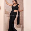 Black Beauty: Ready-to-Drape Saree With Handwork Blouse -Indian Wear Shop BlackBeautyReady to DrapeSareewithHandworkBlouse 2 scaled