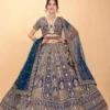 Blue Silk Designer Lehenga Choli With Multi-Color Embroidery - Palkhi Fashion -Indian Wear Shop BlueSilkDesignerLehengaCholiwithMulti ColorEmbroidery PalkhiFashion 3 scaled
