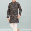 Dusty Black Cotton Boys Kurta Pajama With Bandhani & Prints – Palkhi Fashion -Indian Wear Shop DustyBlackCottonSilkKurtaPajamawithBandhani Prints PalkhiFashion