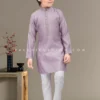 Elegant Lilac Boys Cotton Silk Kurta Pajama Set – Palkhi Fashion -Indian Wear Shop ElegantLilacBoysCottonSilkKurtaPajamaSet PalkhiFashion scaled