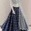 Handcrafted Elegance: Navy Blue Pure Silk Lehenga Choli -Indian Wear Shop HandcraftedEleganceNavyBluePureSilkLehengaCholi 2 e61a0e98 b037 436b a13d d335c80bddb0