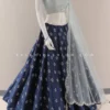 Handcrafted Elegance: Navy Blue Pure Silk Lehenga Choli -Indian Wear Shop HandcraftedEleganceNavyBluePureSilkLehengaCholi 2 e61a0e98 b037 436b a13d d335c80bddb0 scaled