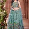 Light Teal Girls Lehenga Choli | Soft Silk & Prints | Palkhi Fashion -Indian Wear Shop LightTealGirlsLehengaCholiSoftSilk PrintsPalkhiFashion