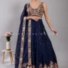 Navy Blue Lehenga Choli | Cutwork & Embroidery | Palkhi Fashion -Indian Wear Shop NavyBlueLehengaCholiCutwork EmbroideryPalkhiFashion 4 scaled