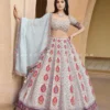 Off-white Designer Lehenga Choli With Hand Embroidery – Palkhi Fashion -Indian Wear Shop Off whiteDesignerLehengaCholiwithHandEmbroidery PalkhiFashion 3 scaled