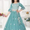 Powder Blue Girls Lehenga Choli With Elegant Work – Palkhi Fashion -Indian Wear Shop PowderBlueGirlsLehengaCholiwithElegantwork PalkhiFashion scaled