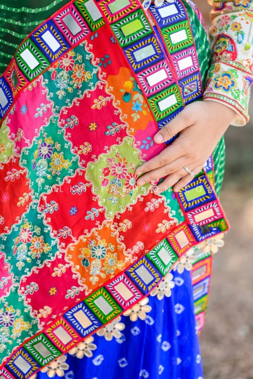 Stunning Bandhani Navratri Chaniya Choli With Kutchi & Mirror Work -Indian Wear Shop Rhythm RadianceBandhaniNavratriChaniyaCholiwithKutchi MirrorWork 1 f3555374 4ccd 4323 a731 0c2fece40efa scaled