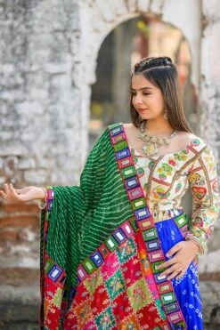 Stunning Bandhani Navratri Chaniya Choli With Kutchi & Mirror Work -Indian Wear Shop Rhythm RadianceBandhaniNavratriChaniyaCholiwithKutchi MirrorWork 4 4cdf761d f66f 46d0 972f 65a4445c2af9