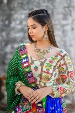 Stunning Bandhani Navratri Chaniya Choli With Kutchi & Mirror Work -Indian Wear Shop Rhythm RadianceBandhaniNavratriChaniyaCholiwithKutchi MirrorWork 5 dd7ddcba e43d 4947 b4be 7bb529d9bb98