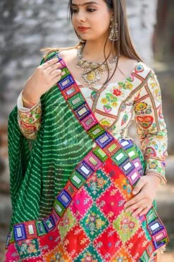 Stunning Bandhani Navratri Chaniya Choli With Kutchi & Mirror Work -Indian Wear Shop Rhythm RadianceBandhaniNavratriChaniyaCholiwithKutchi MirrorWork 8 9264c1d8 1a99 434a a935 e54d6effbc39