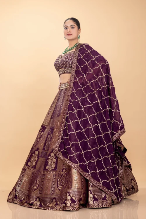 Royal Grandeur: Statement Wine Designer Banarasi Silk Lehenga Choli 11 Royal Grandeur: Statement Wine Designer Banarasi Silk Lehenga Choli -Indian Wear Shop RoyalGrandeurStatementWineDesignerBanarasiSilkLehengaCholi 4 scaled