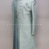 Sage Green Indo-Western With Embroidery Work Dupatta -Indian Wear Shop SageGreenIndo WesternWithEmbroideryWorkDupatta 3 scaled
