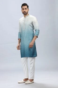 Teal Ombre Kurta Pajama Set For Men – Palkhi Fashion