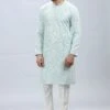 Timeless Powder Blue Kurta Pajama Set With Elegant Work – Palkhi Fashion -Indian Wear Shop TimelessPowderBlueKurtaPajamaSetWithElegantWork PalkhiFashion