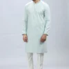 Timeless Powder Blue Kurta Pajama Set With Elegant Work – Palkhi Fashion -Indian Wear Shop TimelessPowderBlueKurtaPajamaSetWithElegantWork PalkhiFashion scaled