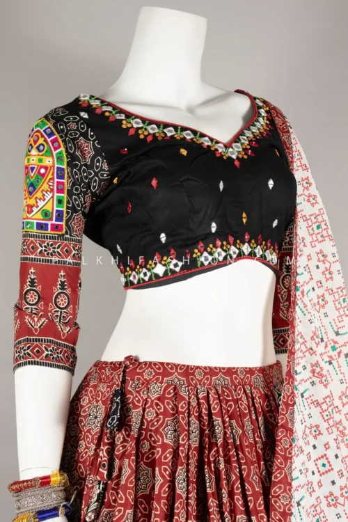 Ajarakh & Gamthi Work Navratri Chaniya Choli Set – Palkhi Fashion -Indian Wear Shop ajarakh gamthi work navratri chaniya choli set palkhi fashion 893950 scaled