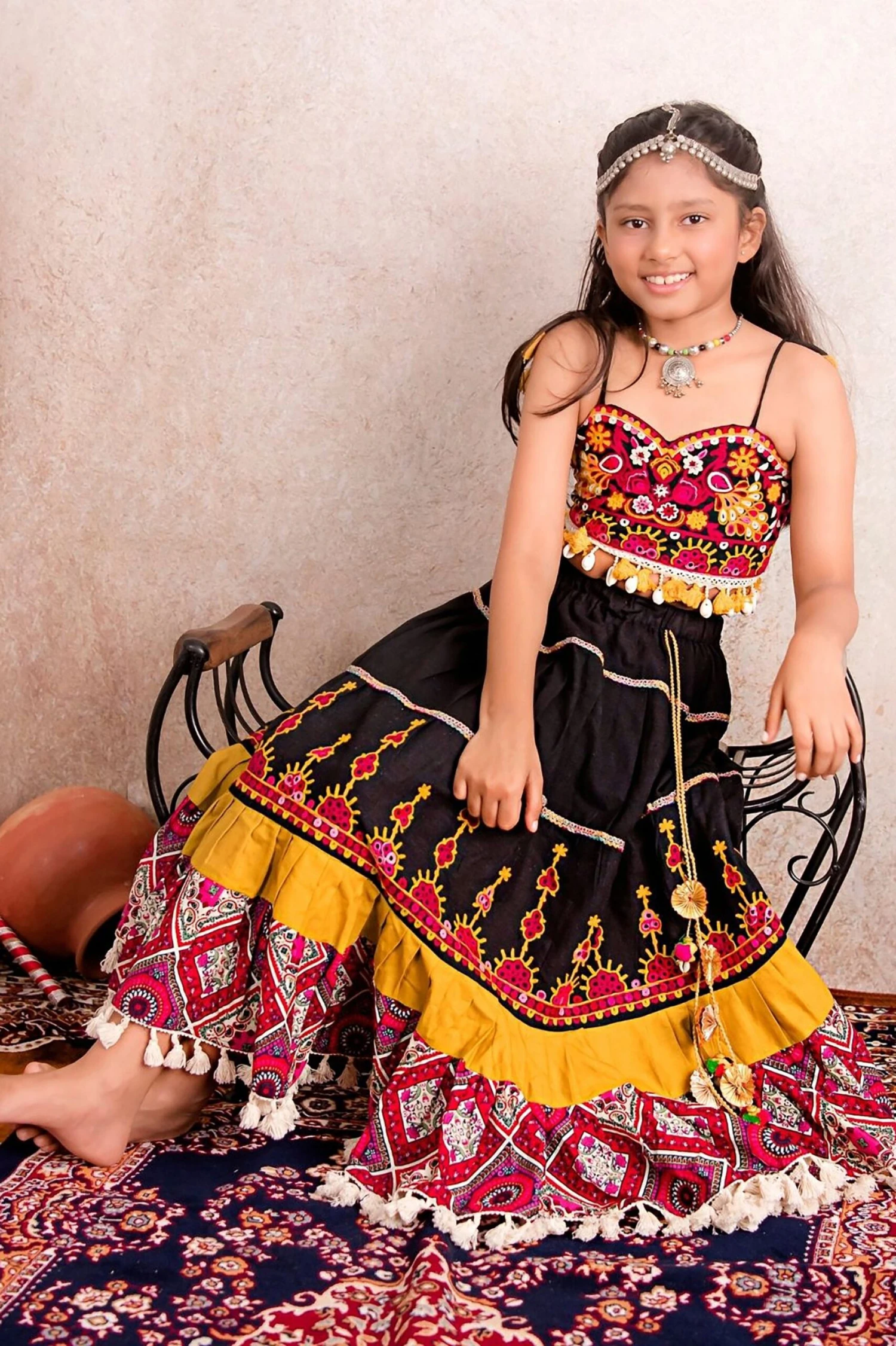 Black Cotton Chaniya Choli For Girls With Handcrafted Embroidery – Palkhi Fashion 3 Black Cotton Chaniya Choli For Girls With Handcrafted Embroidery – Palkhi Fashion