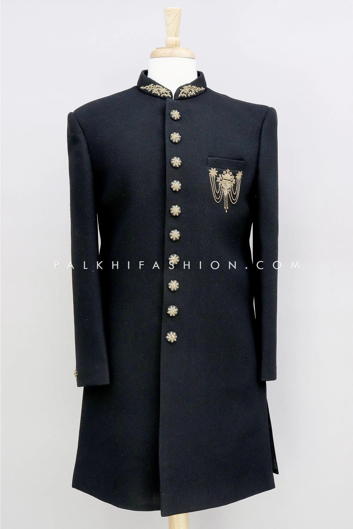 Black Indo-Western In Imported Fabric & Handwork 4 Black Indo-Western In Imported Fabric & Handwork - Image 2