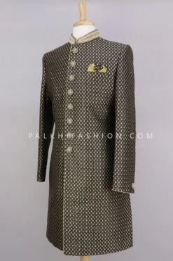 Black Silk Indo-Western With Handwork-Palkhi Fashion