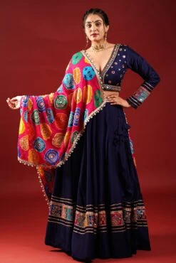 Deep Bluish Purple Premium Navratri Chaniya Choli With Stunning Dupatta – Palkhi Fashion