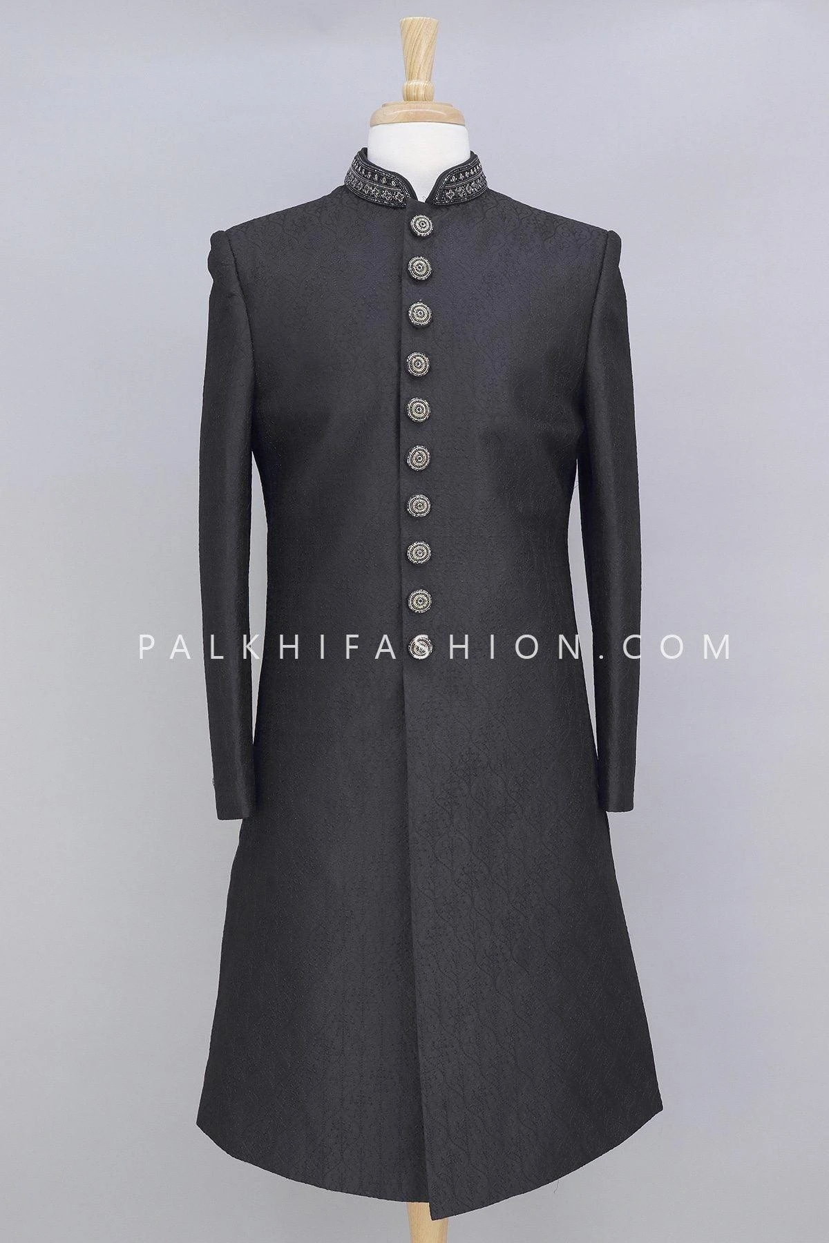 Designer Black Indo-Western In Lakhanvi Work 4 Designer Black Indo-Western In Lakhanvi Work - Image 2