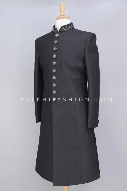 Designer Black Indo-Western In Lakhanvi Work