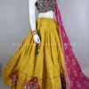 Light Mustard Navratri Chaniya Choli With Kutchi Embroidery – Palkhi Fashion