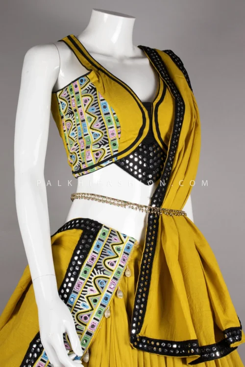 Light Mustard Yellow Navratri Chaniya Choli With Mirror & Kasab Work – Palkhi Fashion -Indian Wear Shop light mustard yellow navratri chaniya choli with mirror kasab work palkhi fashion 386818 scaled