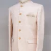 Light Peach Jodhpuri Suit With Chikankari Work -Indian Wear Shop light peach jodhpuri suit with chikankari work 848566