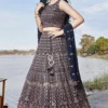 Navy Blue Girl Designer Lehenga Choli With Appealing Work -Indian Wear Shop navy blue girl designer lehenga choli with appealing work by palkhi fashion 556766 scaled