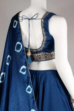 Premium Blue Navratri Chaniya Choli With Stunning Pure Gaji Silk Dupatta -Indian Wear Shop premium blue navratri chaniya choli with stunning pure gaji silk dupatta 576621
