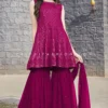 Tempting Deep Magenta Color Palazzo Outfit 1 Tempting Deep Magenta Color Palazzo Outfit -Indian Wear Shop tempting deep magenta color palazzo outfit by palkhi fashion 380259 scaled
