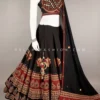 Timeless Black Navratri Chaniya Choli Features Ajarakh & Aari - Palkhi Fashion -Indian Wear Shop timeless black navratri chaniya choli features ajarakh aari palkhi fashion 888836 scaled