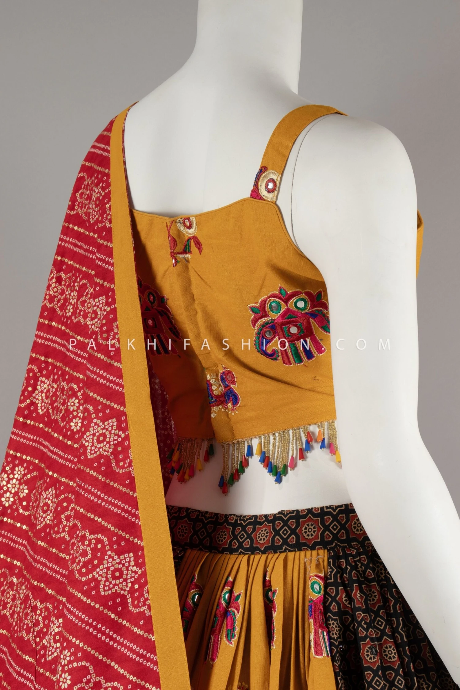 Vibrant Multi-Color Designer Navratri Chaniya Choli Set – Palkhi Fashion 4 Vibrant Multi-Color Designer Navratri Chaniya Choli Set – Palkhi Fashion - Image 2