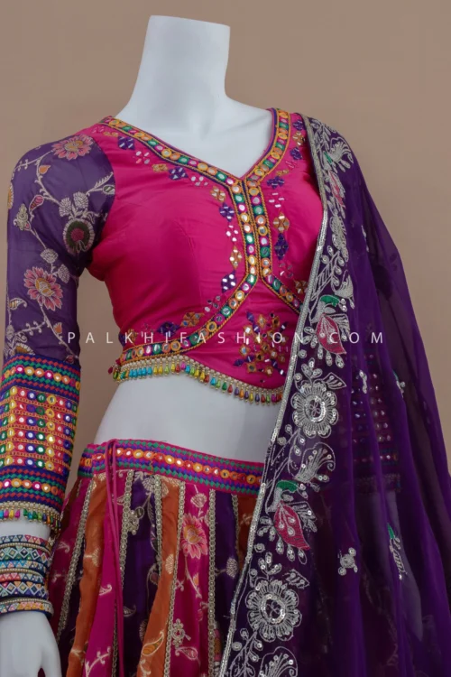 Indian Wear Shop -Indian Wear Shop vintage banarasi designer chaniya choli with gamthi work palkhi fashion 919521 scaled