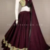 Wine Navratri Chaniya Choli With Mirror & Kasab Work – Palkhi Fashion -Indian Wear Shop wine navratri chaniya choli with mirror kasab work palkhi fashion 955905 scaled